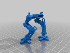 Mech Walker Legs Onepiece Version, 28mm Scale 3D Printer Model