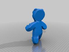 Posed Living Gingerbread Man Mini 3D Printer Model