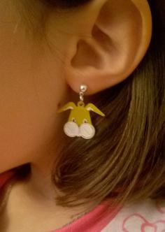 Easter Bunny Earrings 3D Printer Model