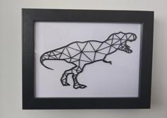 T-Rex Wall Art 2D | Dinosaur Wall Art 3D Printer Model