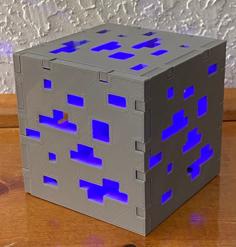 Minecraft Ore Block Lamp 3D Printer Model