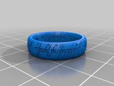 Ring Of Power (The One Ring) 3D Printer Model