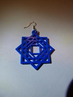 Square Earrings 3D Printer Model