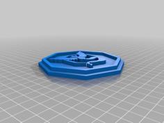 Pokemon Go Team Mystic Badge 3D Printer Model