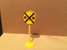 Railroad Crossing Sign (RR) 3D Printer Model