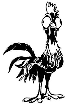 Heihei Chicken Stencil 3D Printer Model