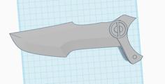 Deadpool Combat Knife With Logo 3D Printer Model