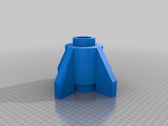 Giant Lego Style Rocket 3D Printer Model