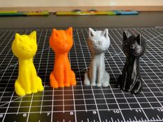 Sitting Cat Toy 3D Printer Model