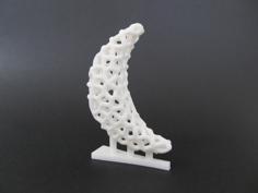 Voronoi Crescent Moon 3D Printer Model