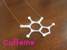 Caffeine Molecule Pendant 3D Printer Model