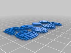 Johto In-Game Badges Pokemon Crystal 3D Printer Model