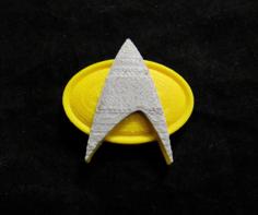 Star Trek Badge Magnetic, With Backing 3D Printer Model