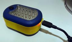 Harbor Freight 27 LED Worklight 18650 Lithium Ion Conversion 3D Printer Model