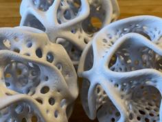 Three Voronoi Gyroid Spheres 3D Printer Model