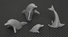 Dolphin Fridge Magnet 3D Printer Model