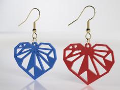 Heart Earrings 3D Printer Model