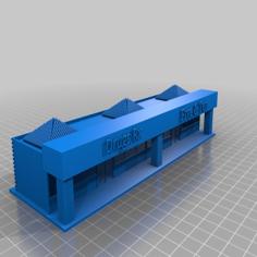 N-Scale Modern Strip Mall 3D Printer Model