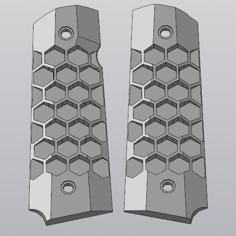 Grips HONEYCOMB For WE/KJW GBB Pistol 1911 3D Printer Model