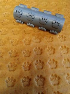 Dog Biscuit Roller – Paw Print Design 3D Printer Model