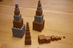 Aztec Cube Tower Blocks 3D Printer Model