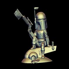 Boba Fett Sitter 3D Printer Model