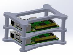 Raspberry Pi 2/3 Cluster Case 3D Printer Model