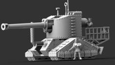 Heavy Steam Self-propelled Siege Gun “Perun” 3D Printer Model