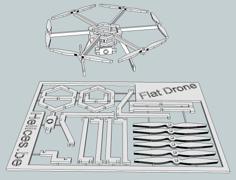 Flat Drone 3D Printer Model