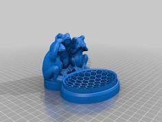 Three Wise Frogs Soap Dish 3D Printer Model