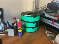 Stackable Spool Storage For Material4Print Spools (No Screws Needed) 3D Printer Model