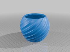 Spiral Pot 3D Printer Model