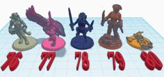 D&D Miniature Pack 6 3D Printer Model