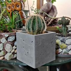 Concrete Cube Pot Mold 3D Printer Model