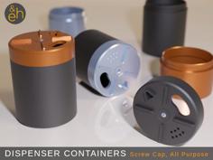 Dispenser Container – Screw Cap, All Purpose 3D Printer Model