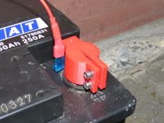 Fused Poleshoes: Insulated Terminals For 12V Lead Acid Batteries 3D Printer Model