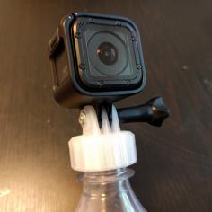 GoPro Plastic Bottle Cap Mount 3D Printer Model