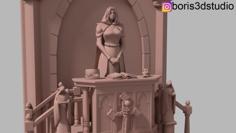 Priest Girl Pray 3D Printer Model