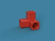 Tube Corner Joint (3 Way) [25mm] 3D Printer Model