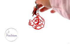 MARIO BROS SILHOUETTE KEYCHAIN 3D Printer Model