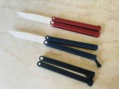 Toy Butterfly Knife (No Hardware Needed) 3D Printer Model