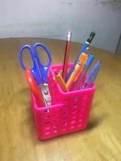 A Pen Holder With Two Compartments 3D Printer Model