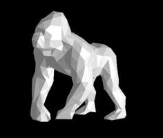 Low-poly Gorilla 3D Printer Model