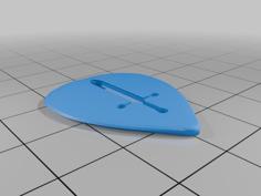 Guitar Pick-Sword 3D Printer Model