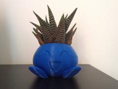 ODDRAIN : Oddish High Poly Planter [Printable Without Supports] 3D Printer Model