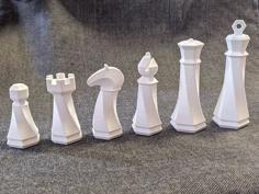 Hexagon Chess Set 3D Printer Model