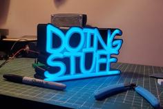 Doing Stuff LED Sign 3D Printer Model