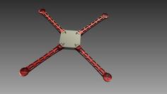 3D Printable Quick-Connect Quadcopter 3D Printer Model