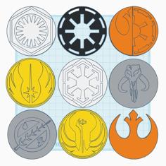 Star Wars Husky Bin Wheel Covers 3D Printer Model