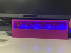 LED Name Tag 3D Printer Model